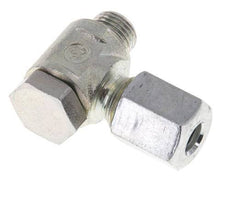 6L & M10x1 Verzinkter Stahl-Drehgelenk-Schneidfitting mit Außengewinde 250 bar Drehbar ISO 8434-1