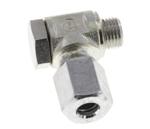 6L & M10x1 Verzinkter Stahl-Drehgelenk-Schneidfitting mit Außengewinde 250 bar Drehbar ISO 8434-1