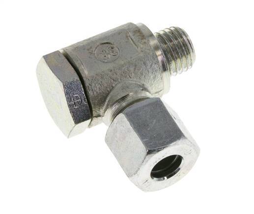 8L & M12x1,5 Verzinkter Stahl Drehgelenk-Schneidfitting mit Außengewinde 250 bar Drehbar ISO 8434-1