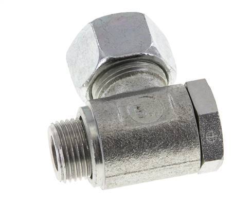 15L & M18x1,5 Verzinkter Stahl Drehgelenk-Schneidfitting mit Außengewinde 250 bar Drehbar ISO 8434-1