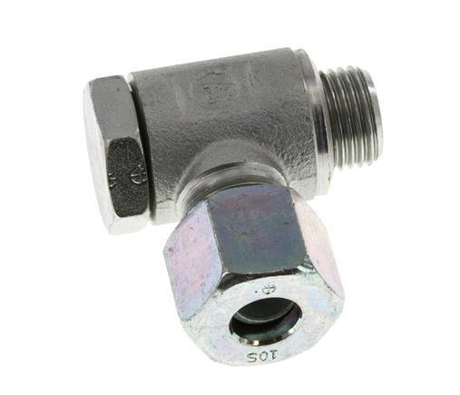 10S & M16x1,5 Verzinkter Stahl Drehgelenk-Schneidfitting mit Außengewinde 250 bar Drehbar ISO 8434-1