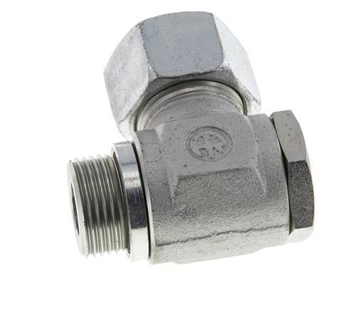 20S & M27x2 Verzinkter Stahl-Drehgelenk-Schneidfitting mit Außengewinde 160 bar Drehbar ISO 8434-1