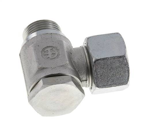 20S & M27x2 Verzinkter Stahl-Drehgelenk-Schneidfitting mit Außengewinde 160 bar Drehbar ISO 8434-1