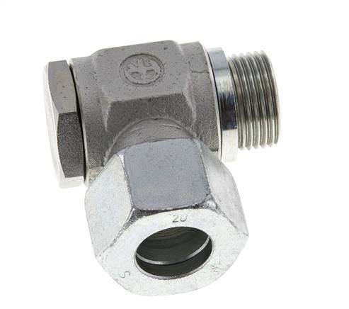 20S & M27x2 Verzinkter Stahl-Drehgelenk-Schneidfitting mit Außengewinde 160 bar Drehbar ISO 8434-1