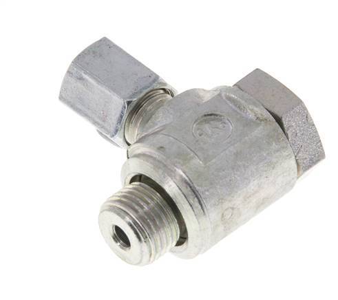 4LL & G1/8'' Verzinkter Stahl-Drehgelenk-Schneidfitting mit Außengewinde 100 bar Drehbar ISO 8434-1