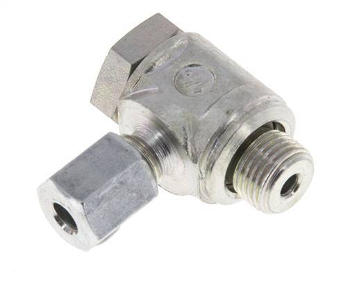 4LL & G1/8'' Verzinkter Stahl-Drehgelenk-Schneidfitting mit Außengewinde 100 bar Drehbar ISO 8434-1