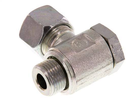 12L & G3/8'' Zink plated Steel Swivel Joint Cutting Fitting with Male Threads 250 bar Rotatable ISO 8434-1