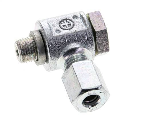 6L & M10x1 Zink plated Steel Swivel Joint Cutting Fitting with Male Threads 315 bar Rotatable ISO 8434-1