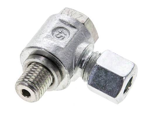 8L & M12x1.5 Zink plated Steel Swivel Joint Cutting Fitting with Male Threads 315 bar Rotatable ISO 8434-1