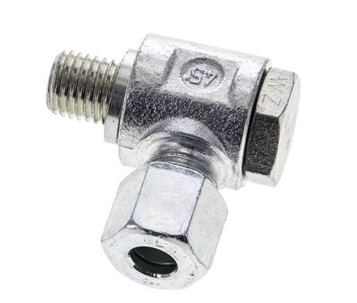 8L & M12x1.5 Zink plated Steel Swivel Joint Cutting Fitting with Male Threads 315 bar Rotatable ISO 8434-1