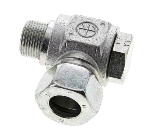 18L & M22x1.5 Zink plated Steel Swivel Joint Cutting Fitting with Male Threads 315 bar Rotatable ISO 8434-1