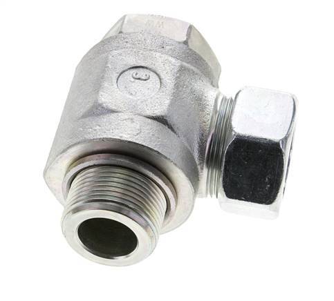 28L & M33x2 Zink plated Steel Swivel Joint Cutting Fitting with Male Threads 160 bar Rotatable ISO 8434-1