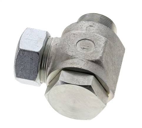 35L & M42x2 Zink plated Steel Swivel Joint Cutting Fitting with Male Threads 160 bar Rotatable ISO 8434-1