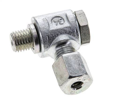 6S & M12x1.5 Zink plated Steel Swivel Joint Cutting Fitting with Male Threads 400 bar Rotatable ISO 8434-1