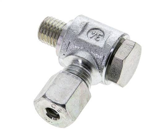6S & M12x1.5 Zink plated Steel Swivel Joint Cutting Fitting with Male Threads 400 bar Rotatable ISO 8434-1