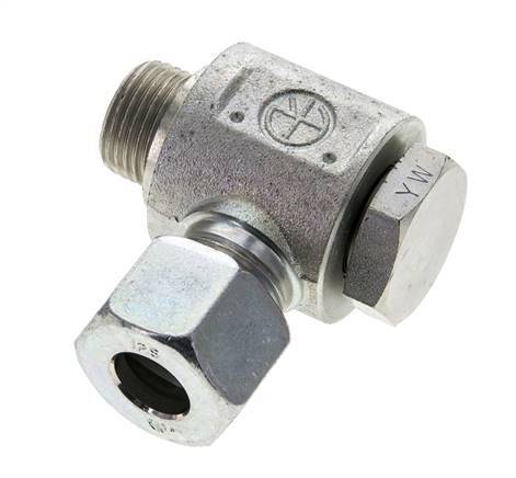 12S & M18x1.5 Zink plated Steel Swivel Joint Cutting Fitting with Male Threads 400 bar Rotatable ISO 8434-1