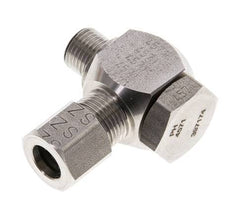 8LL & M10x1 Stainless Steel Swivel Joint Cutting Fitting with Male Threads 100 bar Rotatable ISO 8434-1