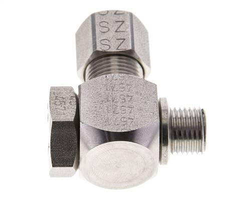 8LL & M10x1 Stainless Steel Swivel Joint Cutting Fitting with Male Threads 100 bar Rotatable ISO 8434-1