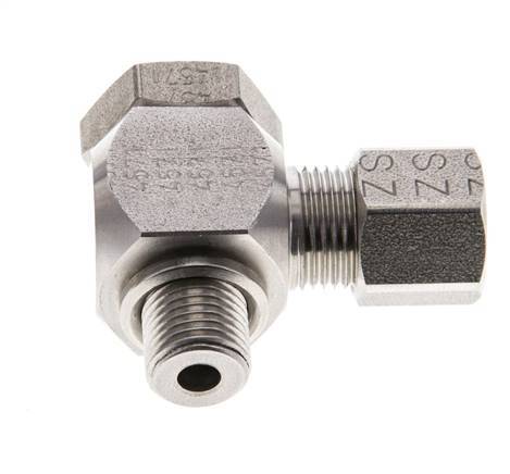 8LL & M10x1 Stainless Steel Swivel Joint Cutting Fitting with Male Threads 100 bar Rotatable ISO 8434-1