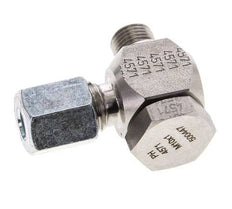 6L & M10x1 Stainless Steel Swivel Joint Cutting Fitting with Male Threads 315 bar Rotatable ISO 8434-1