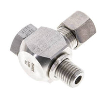 8L & M12x1.5 Stainless Steel Swivel Joint Cutting Fitting with Male Threads 315 bar Rotatable ISO 8434-1