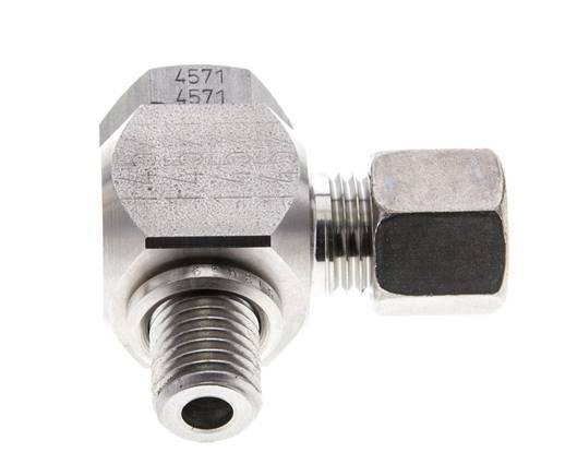 8L & M12x1.5 Stainless Steel Swivel Joint Cutting Fitting with Male Threads 315 bar Rotatable ISO 8434-1