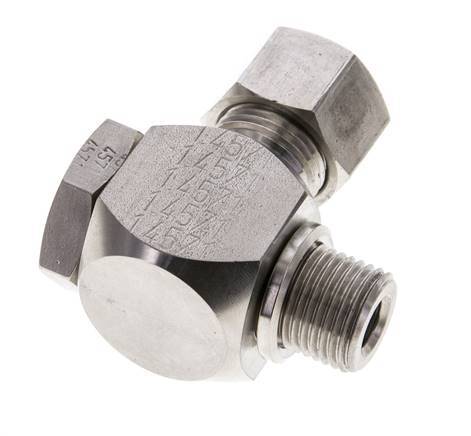 12L & M16x1.5 Stainless Steel Swivel Joint Cutting Fitting with Male Threads 315 bar Rotatable ISO 8434-1