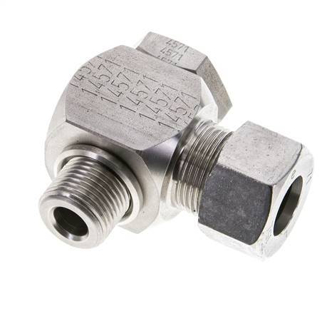 15L & M18x1.5 Stainless Steel Swivel Joint Cutting Fitting with Male Threads 315 bar Rotatable ISO 8434-1