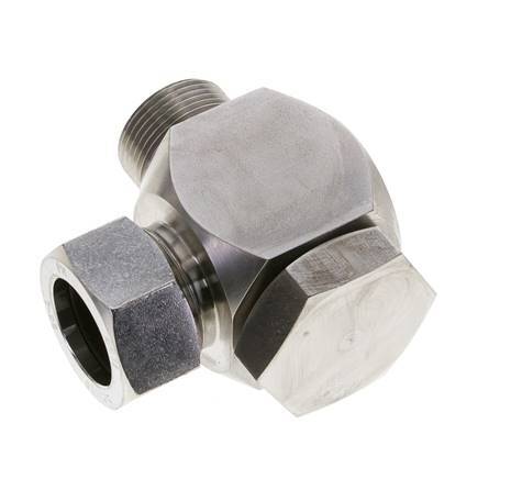 28L & M33x2 Stainless Steel Swivel Joint Cutting Fitting with Male Threads 160 bar Rotatable ISO 8434-1