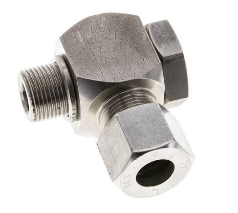 14S & M20x1.5 Stainless Steel Swivel Joint Cutting Fitting with Male Threads 400 bar Rotatable ISO 8434-1