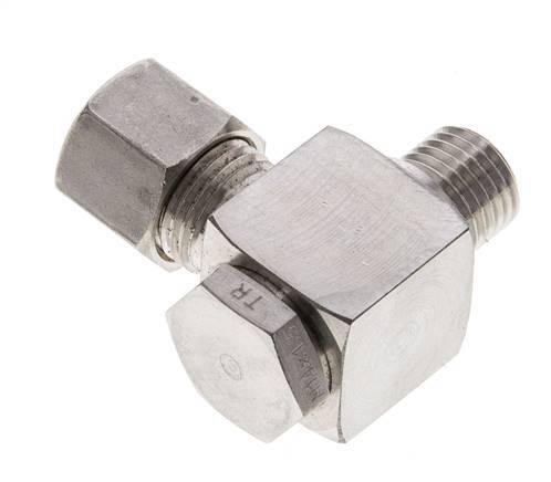 10L & M14x1.5 Stainless Steel Swivel Joint Compression Fitting with Male Threads 315 bar Rotatable ISO 8434-1