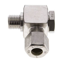 10L & M14x1.5 Stainless Steel Swivel Joint Compression Fitting with Male Threads 315 bar Rotatable ISO 8434-1