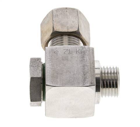 10S & M16x1.5 Stainless Steel Swivel Joint Compression Fitting with Male Threads 400 bar Rotatable ISO 8434-1
