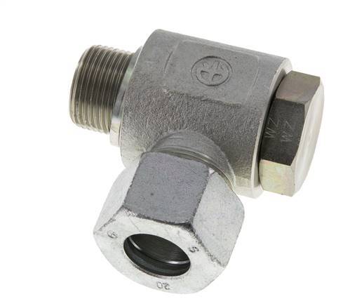 20S & G3/4'' Zink plated Steel Swivel Joint Cutting Fitting with Male Threads 400 bar Rotatable ISO 8434-1