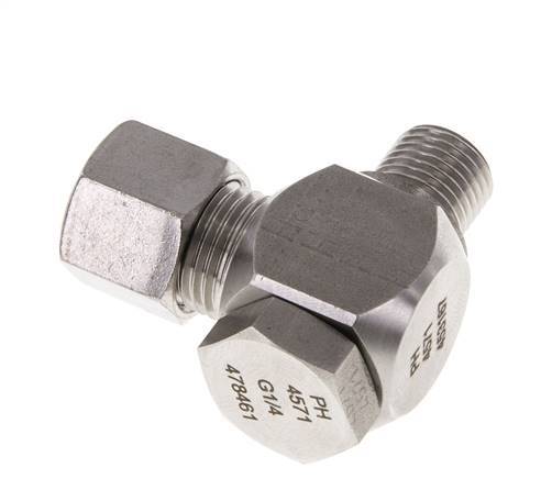 10L & G1/4'' Edelstahl-Drehgelenk-Schneidfitting mit Außengewinde 315 bar drehbar ISO 8434-1