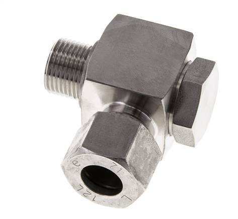 12L & G3/8'' Edelstahl-Drehgelenk-Schneidfitting mit Außengewinde 315 bar drehbar ISO 8434-1