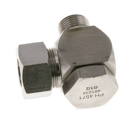 18L & G1/2'' Edelstahl-Drehgelenk-Schneidfitting mit Außengewinde 315 bar drehbar ISO 8434-1