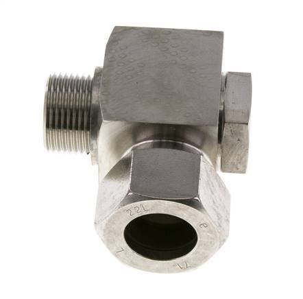 22L & G3/4'' Edelstahl-Drehgelenk-Schneidfitting mit Außengewinde 160 bar drehbar ISO 8434-1