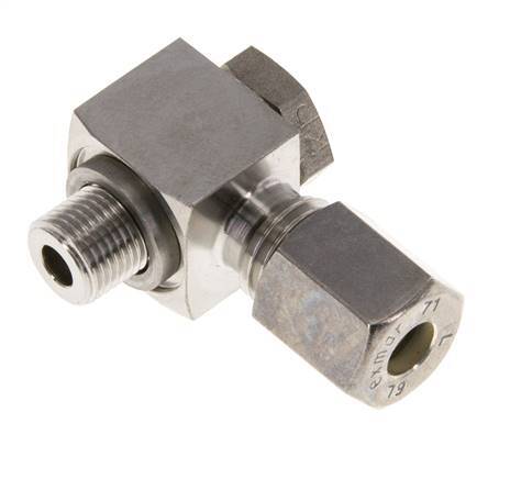 6L & G1/8'' Edelstahl-Drehgelenk-Kompressionsverschraubung mit Außengewinde 315 bar drehbar ISO 8434-1