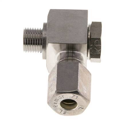 6L & G1/8'' Edelstahl-Drehgelenk-Kompressionsverschraubung mit Außengewinde 315 bar drehbar ISO 8434-1