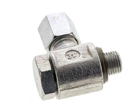 6L & M10x1 Verzinkter Stahl Drehgelenk-Schneidfitting mit Außengewinde 315 bar NBRO-Ring Drehbar ISO 8434-1