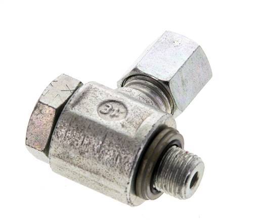 6L & M10x1 Verzinkter Stahl Drehgelenk-Schneidfitting mit Außengewinde 315 bar NBRO-Ring Drehbar ISO 8434-1