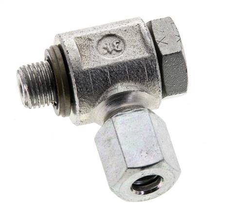 6L & M10x1 Verzinkter Stahl Drehgelenk-Schneidfitting mit Außengewinde 315 bar NBRO-Ring Drehbar ISO 8434-1