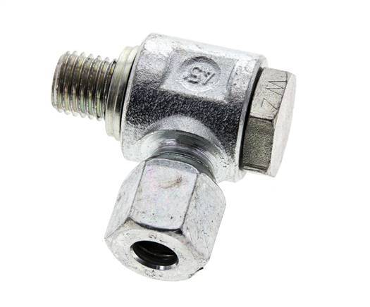 8L & M12x1,5 Verzinkter Stahl Drehgelenk-Schneidfitting mit Außengewinde 315 bar NBRO-Ring Drehbar ISO 8434-1
