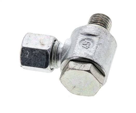 8L & M12x1,5 Verzinkter Stahl Drehgelenk-Schneidfitting mit Außengewinde 315 bar NBRO-Ring Drehbar ISO 8434-1