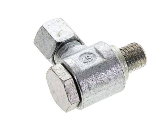 8L & M12x1,5 Verzinkter Stahl Drehgelenk-Schneidfitting mit Außengewinde 315 bar NBRO-Ring Drehbar ISO 8434-1