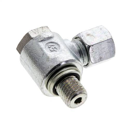 8L & M12x1,5 Verzinkter Stahl Drehgelenk-Schneidfitting mit Außengewinde 315 bar NBRO-Ring Drehbar ISO 8434-1