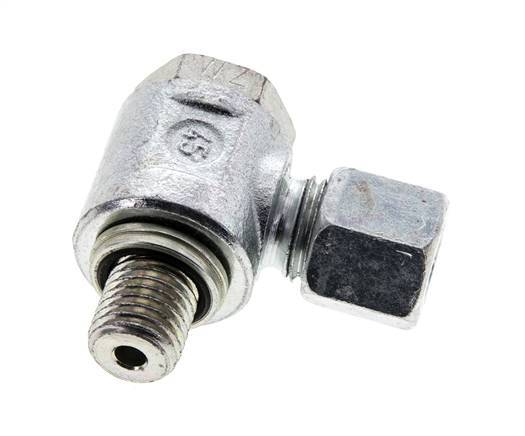 8L & M12x1,5 Verzinkter Stahl Drehgelenk-Schneidfitting mit Außengewinde 315 bar NBRO-Ring Drehbar ISO 8434-1