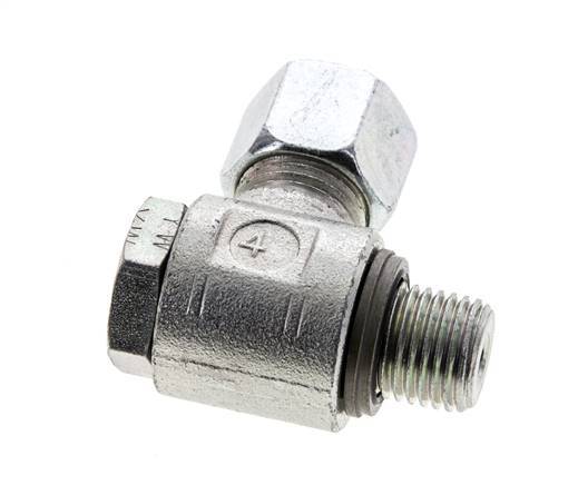 10L & M14x1,5 Verzinkter Stahl Drehgelenk-Schneidfitting mit Außengewinde 315 bar NBRO-Ring Drehbar ISO 8434-1
