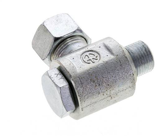 15L & M18x1.5 Verzinkter Stahl Drehgelenk-Schneidfitting mit Außengewinde 315 bar NBRO-Ring Drehbar ISO 8434-1